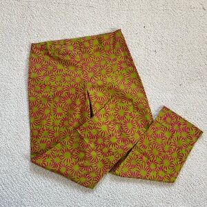 PUTU Floral Women's summer retro boho colorful pants size 8 NWT